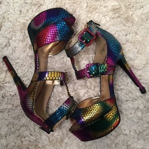 Rainbow platform heels *Size 8/38*